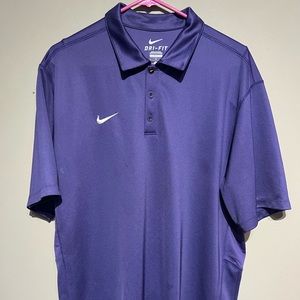 Nike Dri Fit polo purple Northwestern TCU
